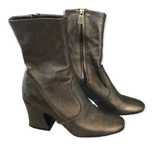 Vintage Biba Silver Booties - Size 6